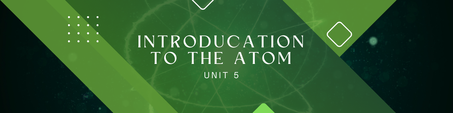 Unit 5: Introduction to the Atom Banner